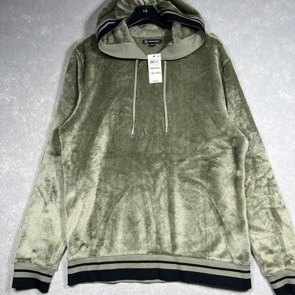 INC INTERNATIONAL CONCEPTS GREEN TEA FLEECE MEN’S MEDIUM HOODIE SWEATER NWT - Picture 2 of 8